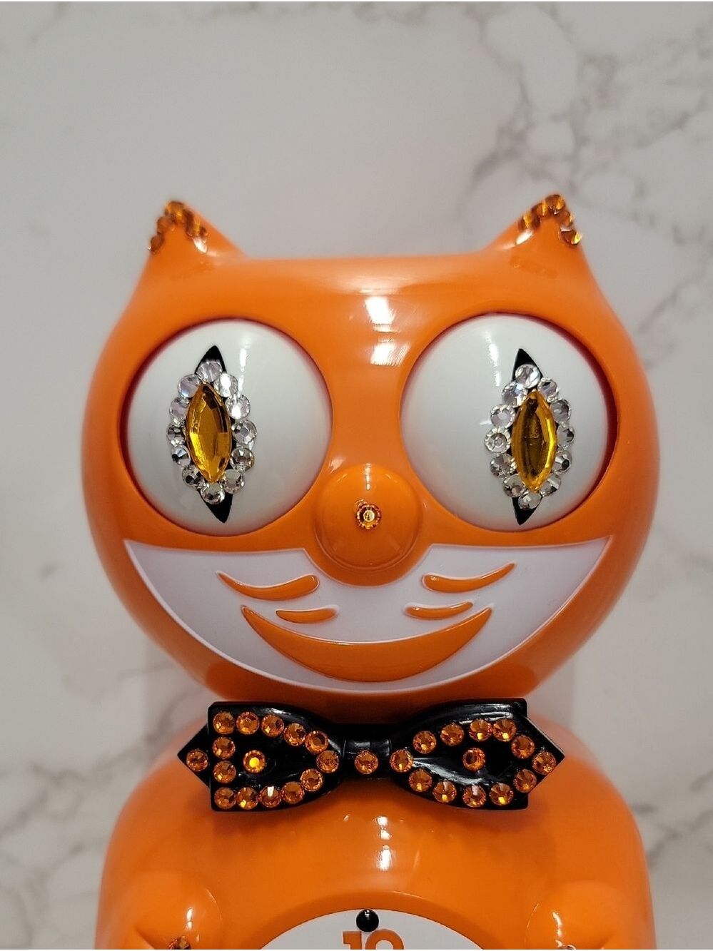 Jeweled Orange Harvest Limited Edition Kit-Cat Klock Clock
